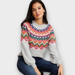 Maurices fair isle mock neck sweater size XL